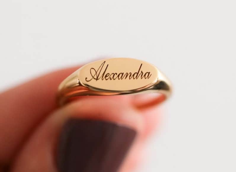 Denver Interior Designer holiday gift guide personalized gifts engraved gold ring